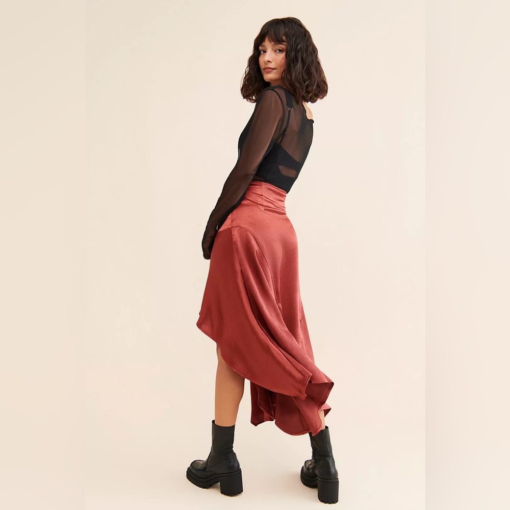 NWOT FREE PEOPLE Sunrise Asymmetrical Skirt MSRP $98 - Picture 5 of 12